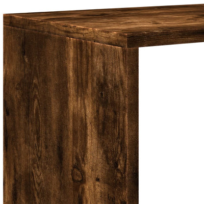 Room Divider Bookcase 4-Tier Smoked Oak 131,5x29x131,5 cm Engineered Wood