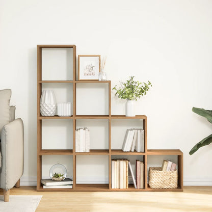 Room Divider Bookcase 4-Tier Artisan Oak 131,5x29x131,5 cm Engineered Wood