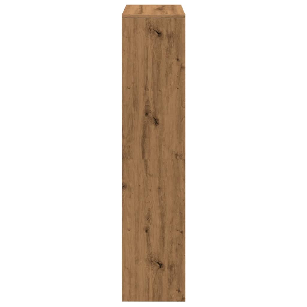Room Divider Bookcase 4-Tier Artisan Oak 131,5x29x131,5 cm Engineered Wood