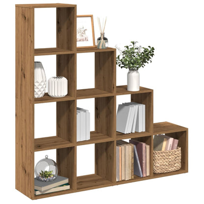Room Divider Bookcase 4-Tier Artisan Oak 131,5x29x131,5 cm Engineered Wood