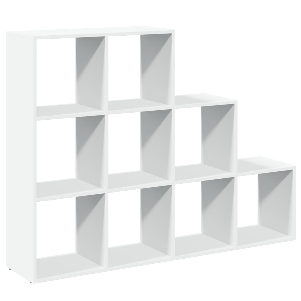 Room Divider Bookcase 3-Tier White 137,5x29x103,5 cm Engineered Wood
