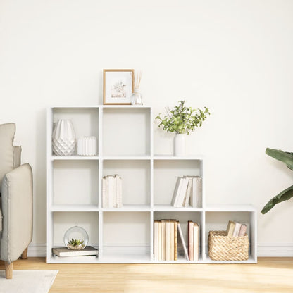 Room Divider Bookcase 3-Tier White 137,5x29x103,5 cm Engineered Wood