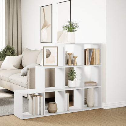 Room Divider Bookcase 3-Tier White 137,5x29x103,5 cm Engineered Wood