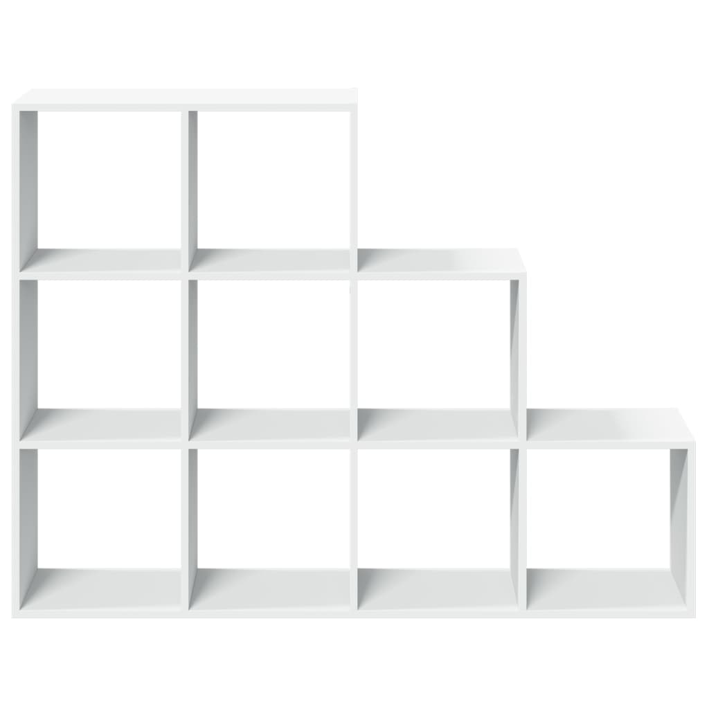 Room Divider Bookcase 3-Tier White 137,5x29x103,5 cm Engineered Wood