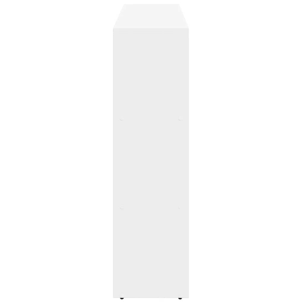 Room Divider Bookcase 3-Tier White 137,5x29x103,5 cm Engineered Wood