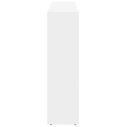 Room Divider Bookcase 3-Tier White 137,5x29x103,5 cm Engineered Wood