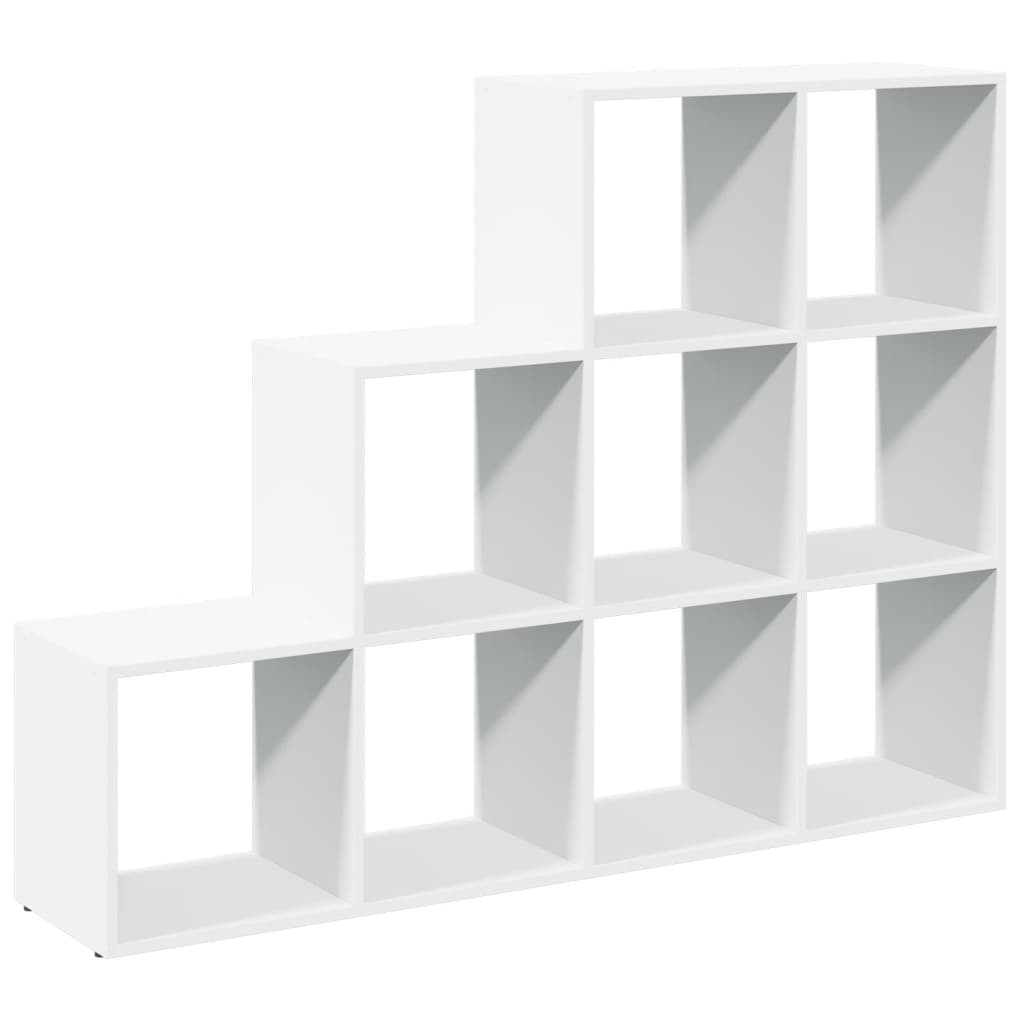 Room Divider Bookcase 3-Tier White 137,5x29x103,5 cm Engineered Wood
