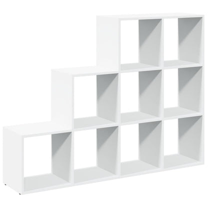 Room Divider Bookcase 3-Tier White 137,5x29x103,5 cm Engineered Wood