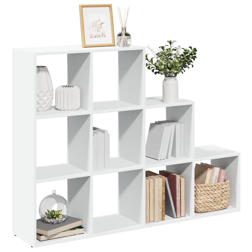 Room Divider Bookcase 3-Tier White 137,5x29x103,5 cm Engineered Wood