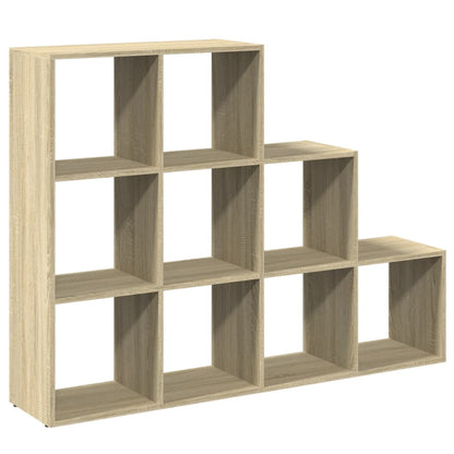 Room Divider Bookcase 3-Tier Sonoma Oak 137,5x29x103,5 cm Engineered Wood