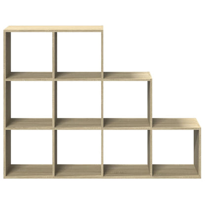 Room Divider Bookcase 3-Tier Sonoma Oak 137,5x29x103,5 cm Engineered Wood
