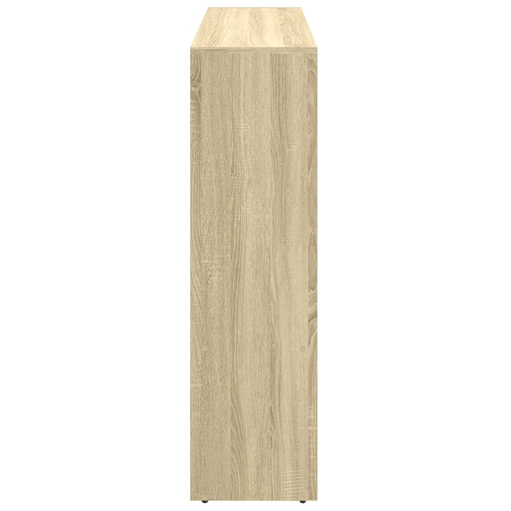 Room Divider Bookcase 3-Tier Sonoma Oak 137,5x29x103,5 cm Engineered Wood