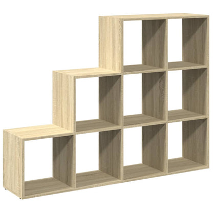 Room Divider Bookcase 3-Tier Sonoma Oak 137,5x29x103,5 cm Engineered Wood