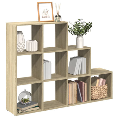 Room Divider Bookcase 3-Tier Sonoma Oak 137,5x29x103,5 cm Engineered Wood