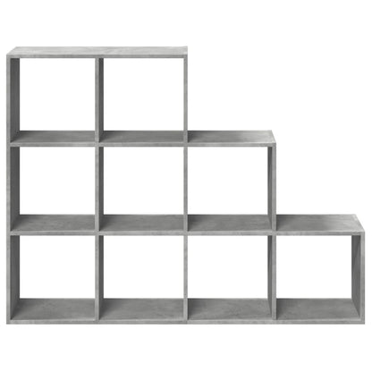 Room Divider Bookcase 3-Tier Concrete Grey 137,5x29x103,5 cm Engineered Wood