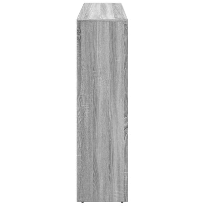 Room Divider Bookcase 3-Tier Grey Sonoma 137,5x29x103,5 cm Engineered Wood