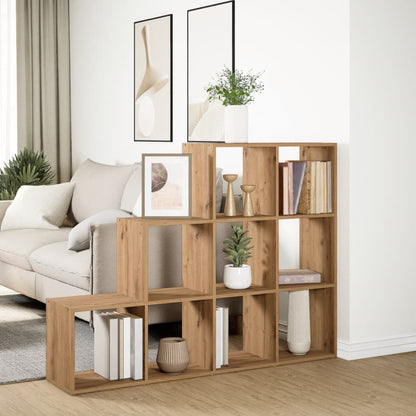 Room Divider Bookcase 3-Tier Artisan Oak 137,5x29x103,5 cm Engineered Wood