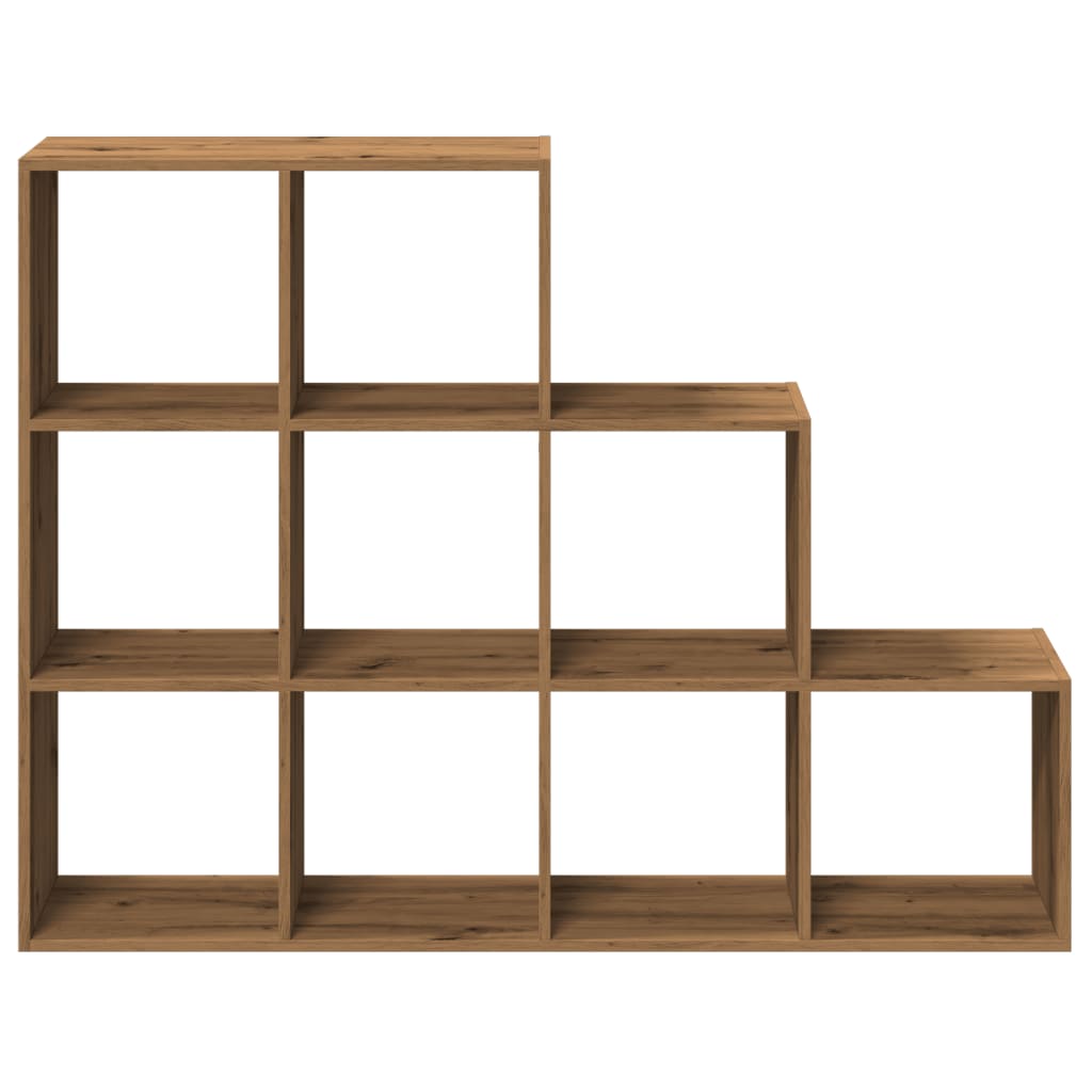 Room Divider Bookcase 3-Tier Artisan Oak 137,5x29x103,5 cm Engineered Wood