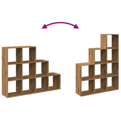 Room Divider Bookcase 3-Tier Artisan Oak 137,5x29x103,5 cm Engineered Wood