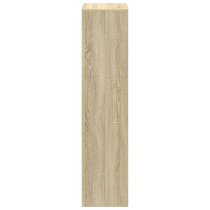 Room Divider Bookcase 3-Tier Sonoma Oak 123x29x123 cm Engineered Wood