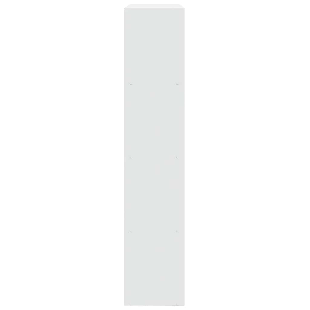Room Divider Bookcase 4-Tier White 143,5x29x143,5 cm Engineered Wood