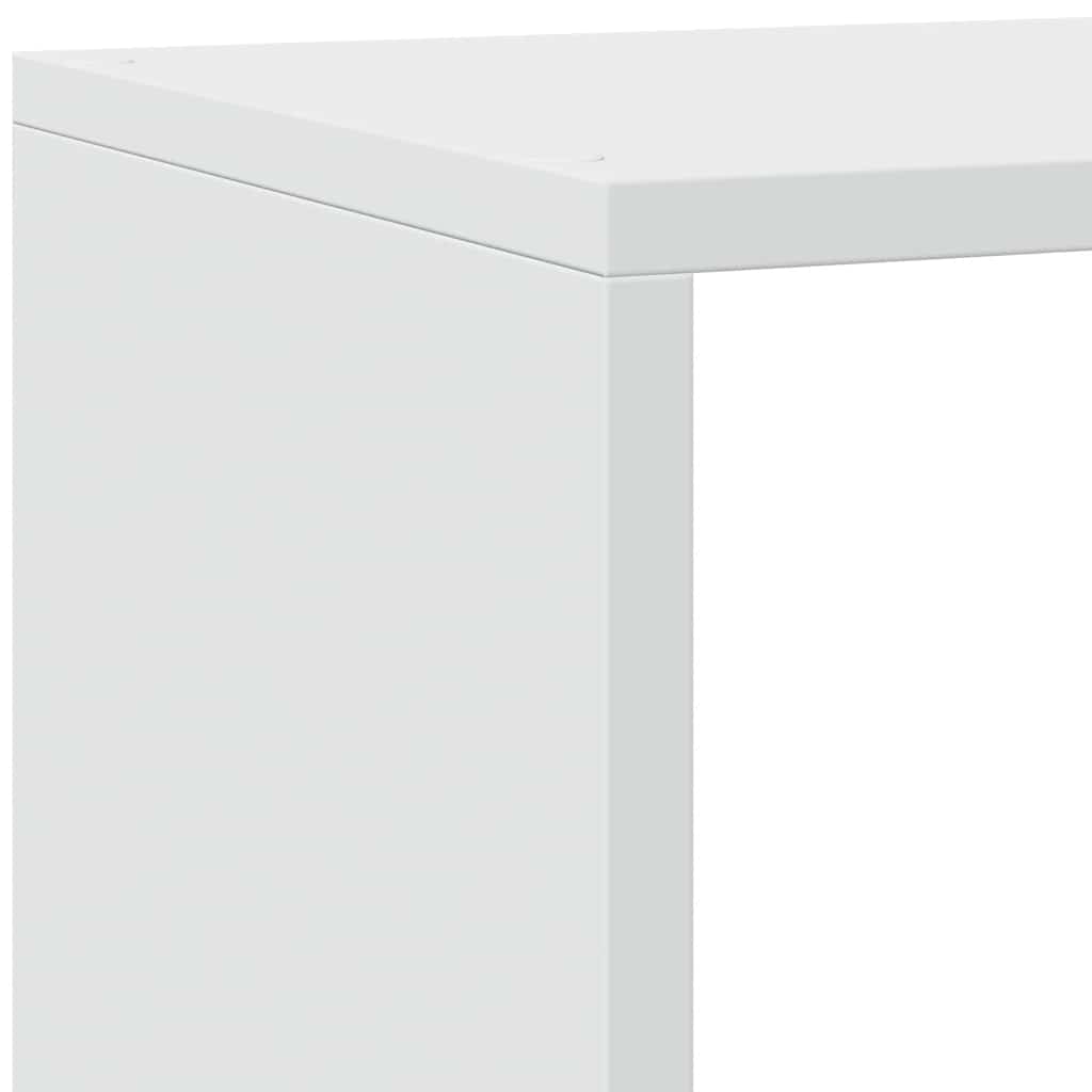 Room Divider Bookcase 4-Tier White 143,5x29x143,5 cm Engineered Wood