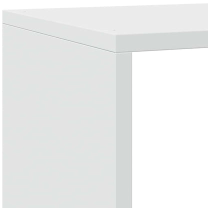 Room Divider Bookcase 4-Tier White 143,5x29x143,5 cm Engineered Wood