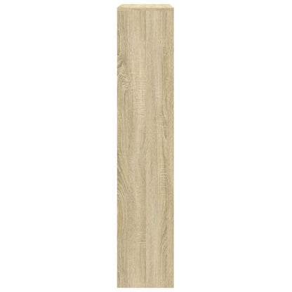 Room Divider Bookcase 4-Tier Sonoma Oak 143.5x29x143.5 cm Engineered Wood
