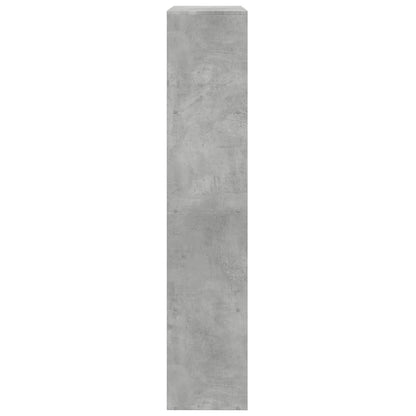 Room Divider Bookcase 4-Tier Concrete Grey 143,5x29x143,5 cm Engineered Wood