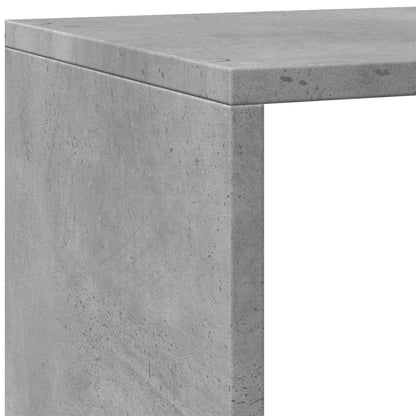 Room Divider Bookcase 4-Tier Concrete Grey 143,5x29x143,5 cm Engineered Wood