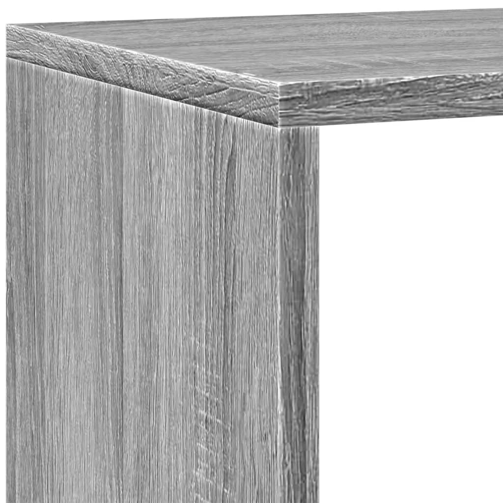 Room Divider Bookcase 4-Tier Grey Sonoma 143,5x29x143,5 cm Engineered Wood