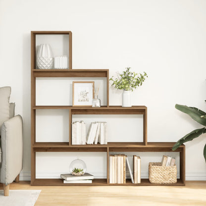 Room Divider Bookcase 4-Tier Artisan Oak 143,5x29x143,5 cm Engineered Wood