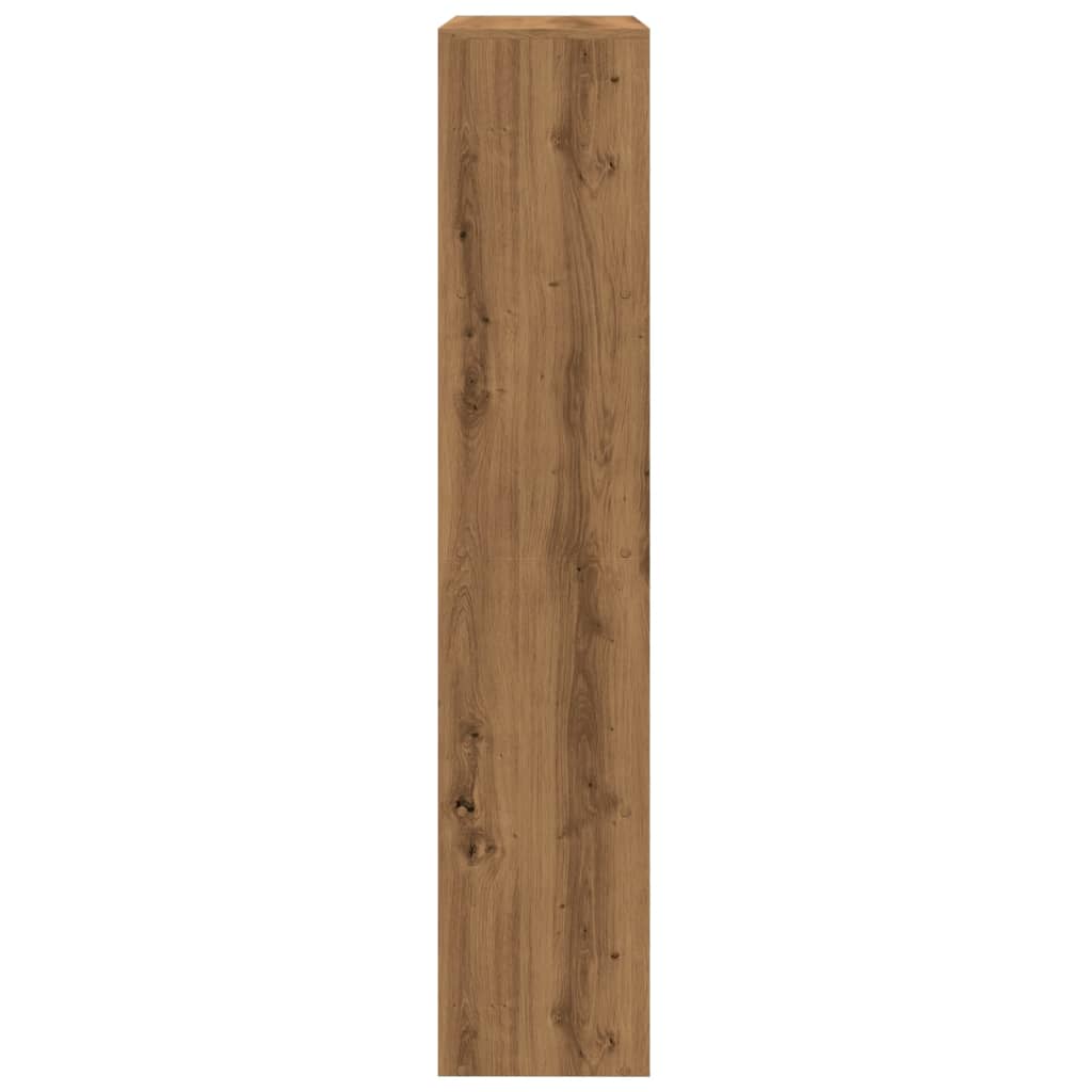Room Divider Bookcase 4-Tier Artisan Oak 143,5x29x143,5 cm Engineered Wood