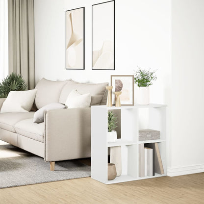 Room Divider Bookcase White 69,5x29x69,5 cm Engineered Wood