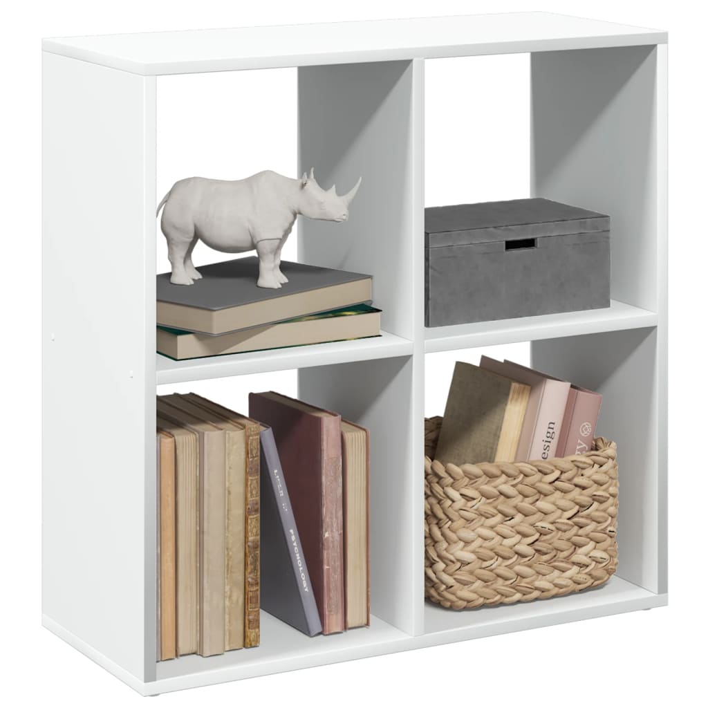 Room Divider Bookcase White 69,5x29x69,5 cm Engineered Wood
