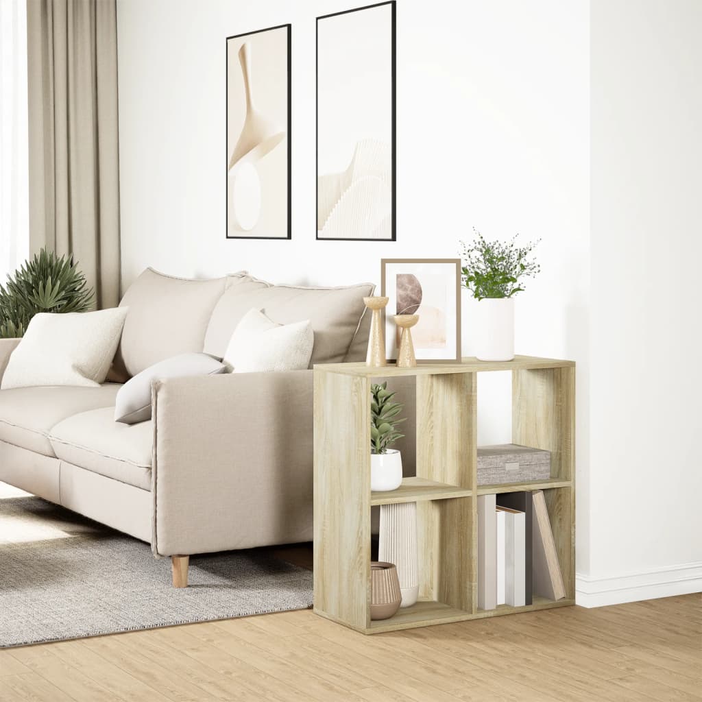 Room Divider Bookcase Sonoma Oak 69,5x29x69,5 cm Engineered Wood