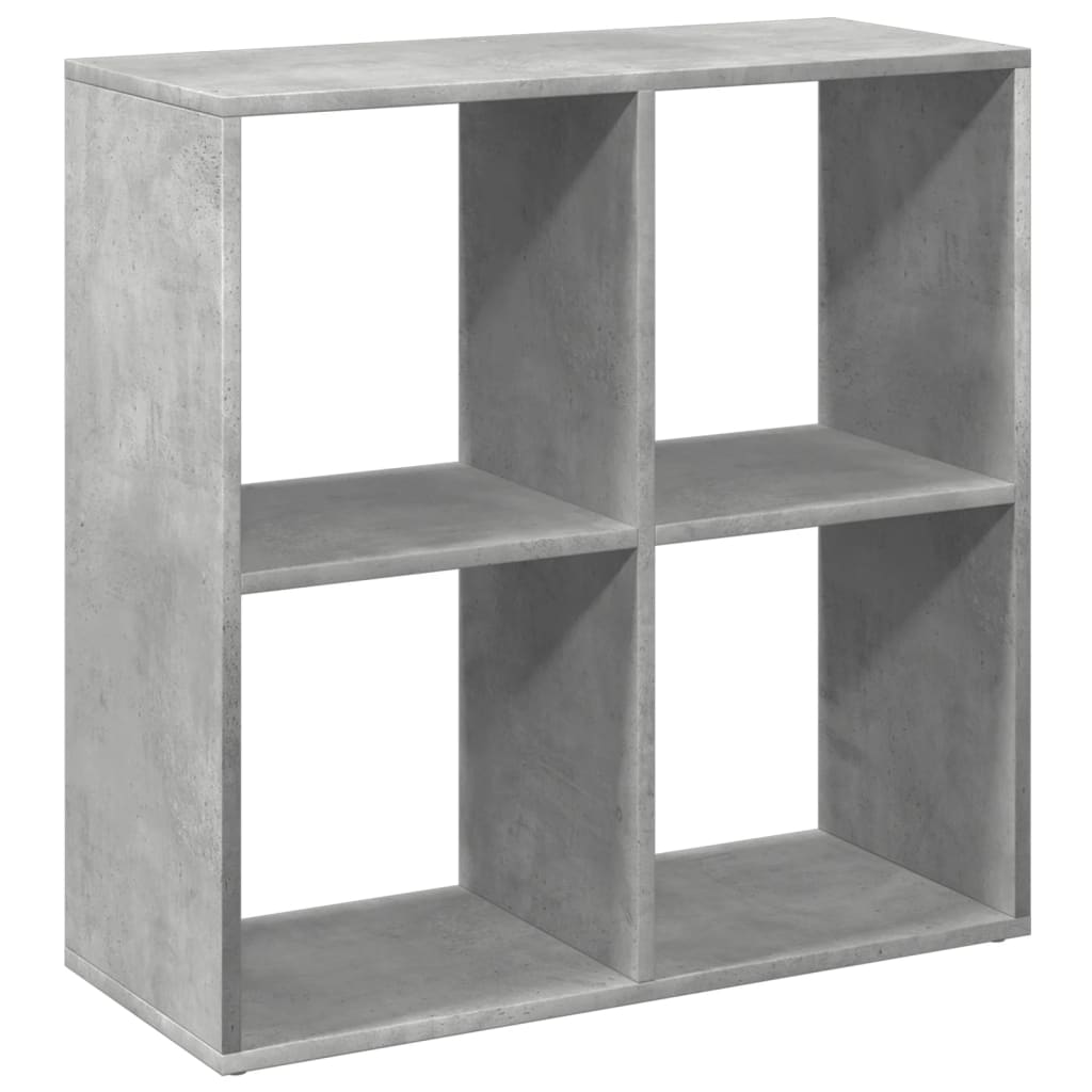 Room Divider Bookcase Concrete Grey 69,5x29x69,5 cm Engineered Wood