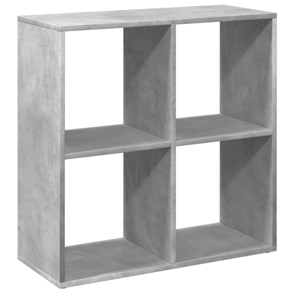 Room Divider Bookcase Concrete Grey 69,5x29x69,5 cm Engineered Wood