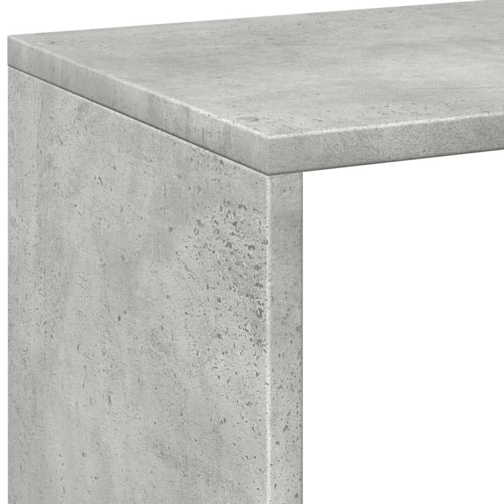 Room Divider Bookcase Concrete Grey 69,5x29x69,5 cm Engineered Wood