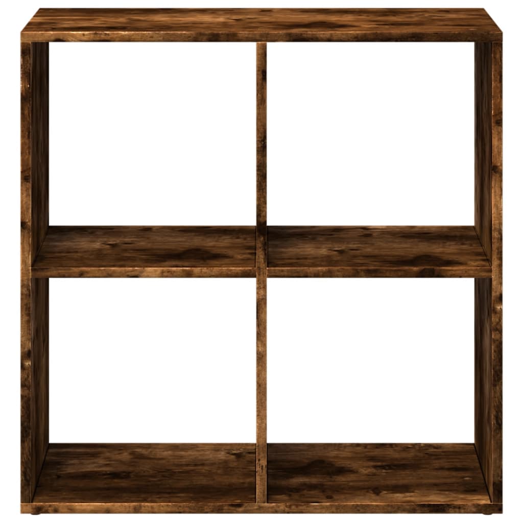 Room Divider Bookcase Smoked Oak 69,5x29x69,5 cm Engineered Wood