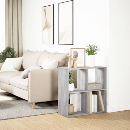 Room Divider Bookcase Grey Sonoma 69,5x29x69,5 cm Engineered Wood