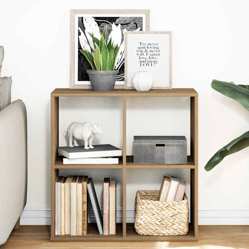 Room Divider Bookcase Artisan Oak 69.5x29x69.5 cm Engineered Wood