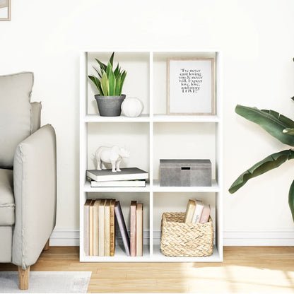Room Divider Bookcase White 69,5x29x103,5 cm Engineered Wood