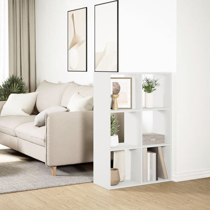 Room Divider Bookcase White 69,5x29x103,5 cm Engineered Wood