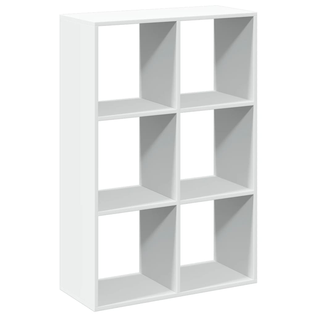 Room Divider Bookcase White 69,5x29x103,5 cm Engineered Wood