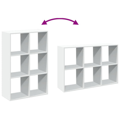 Room Divider Bookcase White 69,5x29x103,5 cm Engineered Wood