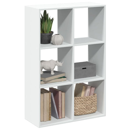 Room Divider Bookcase White 69,5x29x103,5 cm Engineered Wood