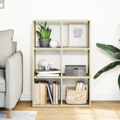 Room Divider Bookcase Sonoma Oak 69,5x29x103,5 cm Engineered Wood