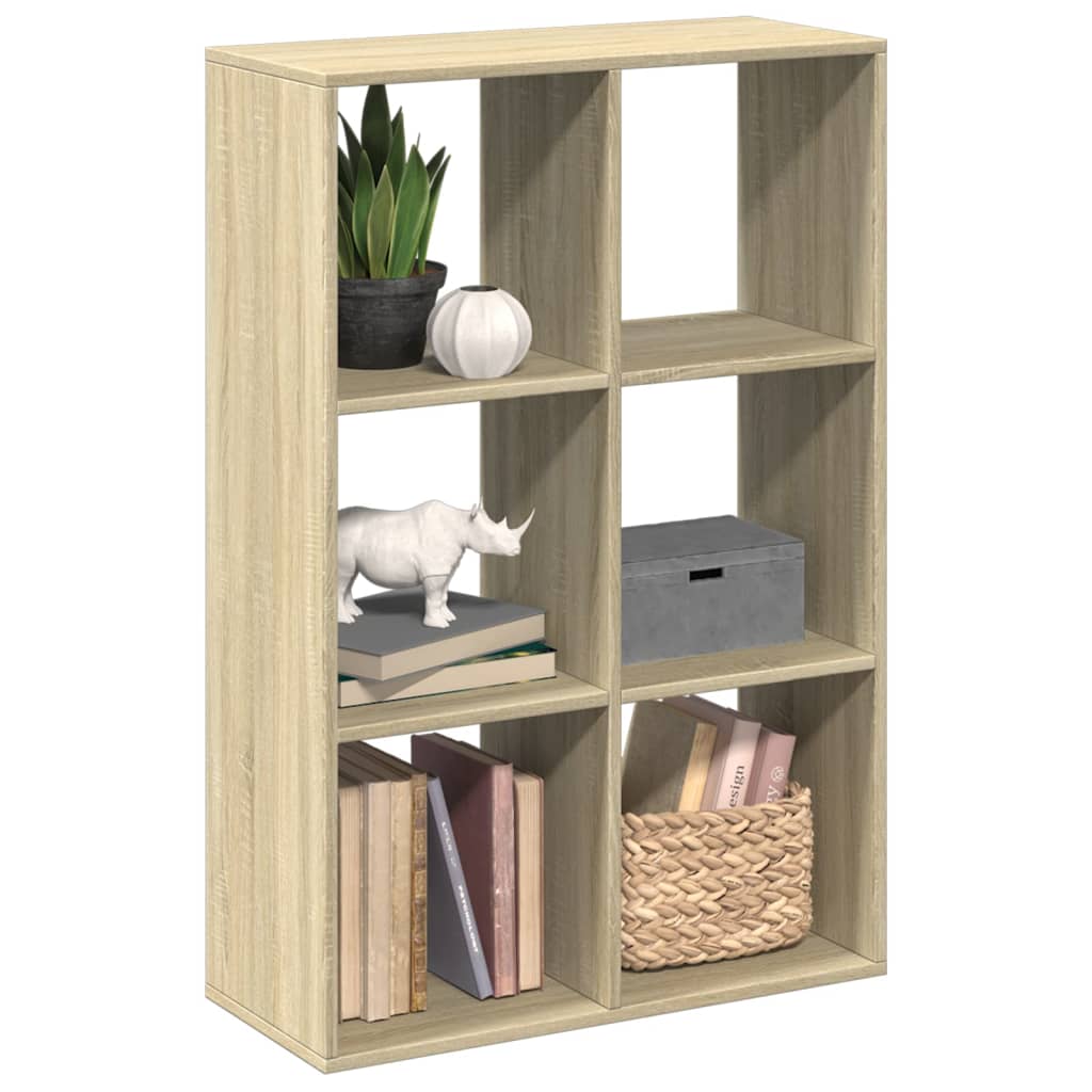 Room Divider Bookcase Sonoma Oak 69,5x29x103,5 cm Engineered Wood