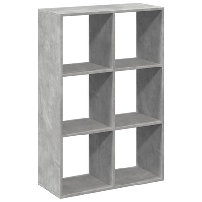 Room Divider Bookcase Concrete Grey 69,5x29x103,5 cm Engineered Wood